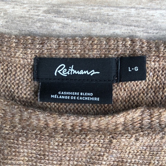 Reitmans Womens Large Sweater Cashmere Blend Soft Casual Formal Brown - Picture 2 of 7